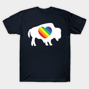 Buffalo Pride Week Rainbow Gay Pride Colors LGBTQ Ally T-Shirt